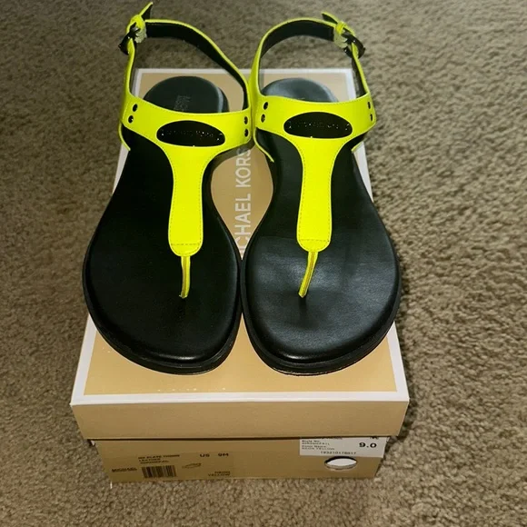 michael kors neon sandals